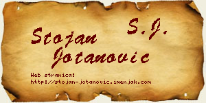 Stojan Jotanović vizit kartica